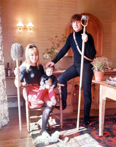 John, Cynthia & Julian at home in Weybridge, 1965